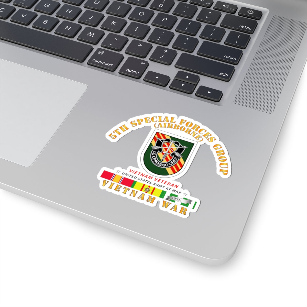 Kiss-Cut Stickers - 5th Special Forces Group w Flash VN SVC