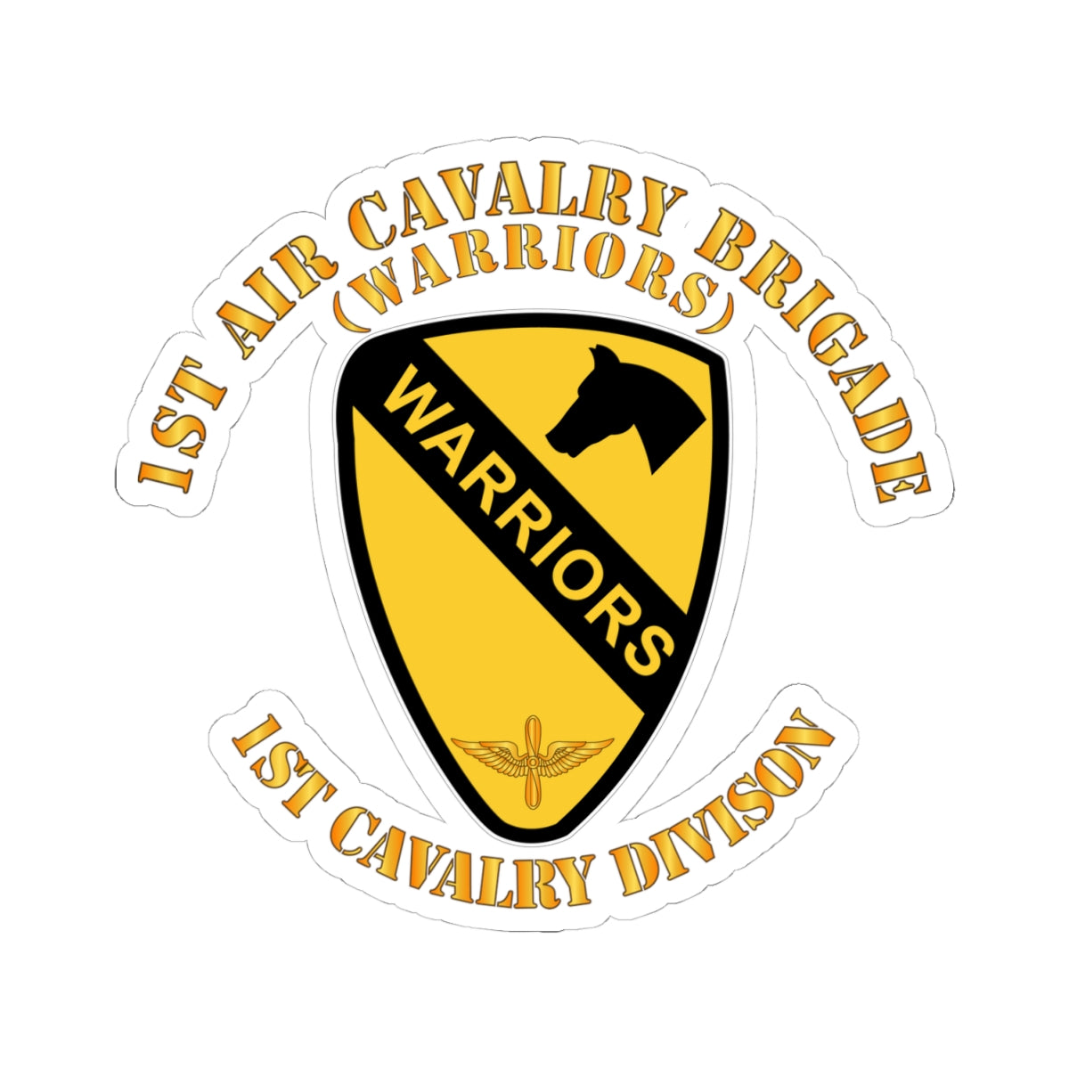 Kiss-Cut Stickers - 1st Air Cavalry Brigade - Warriors - 1st Cav Division
