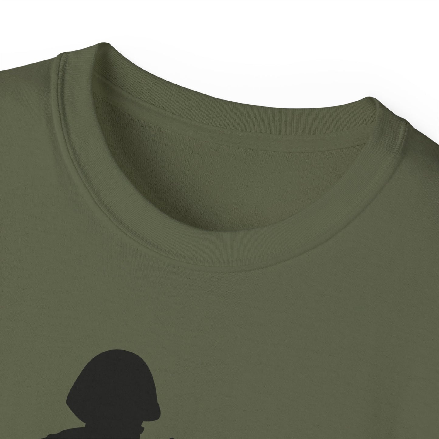 Unisex Ultra Cotton Tee - Army - Soldier - MG Assault - Silhouette X 300
