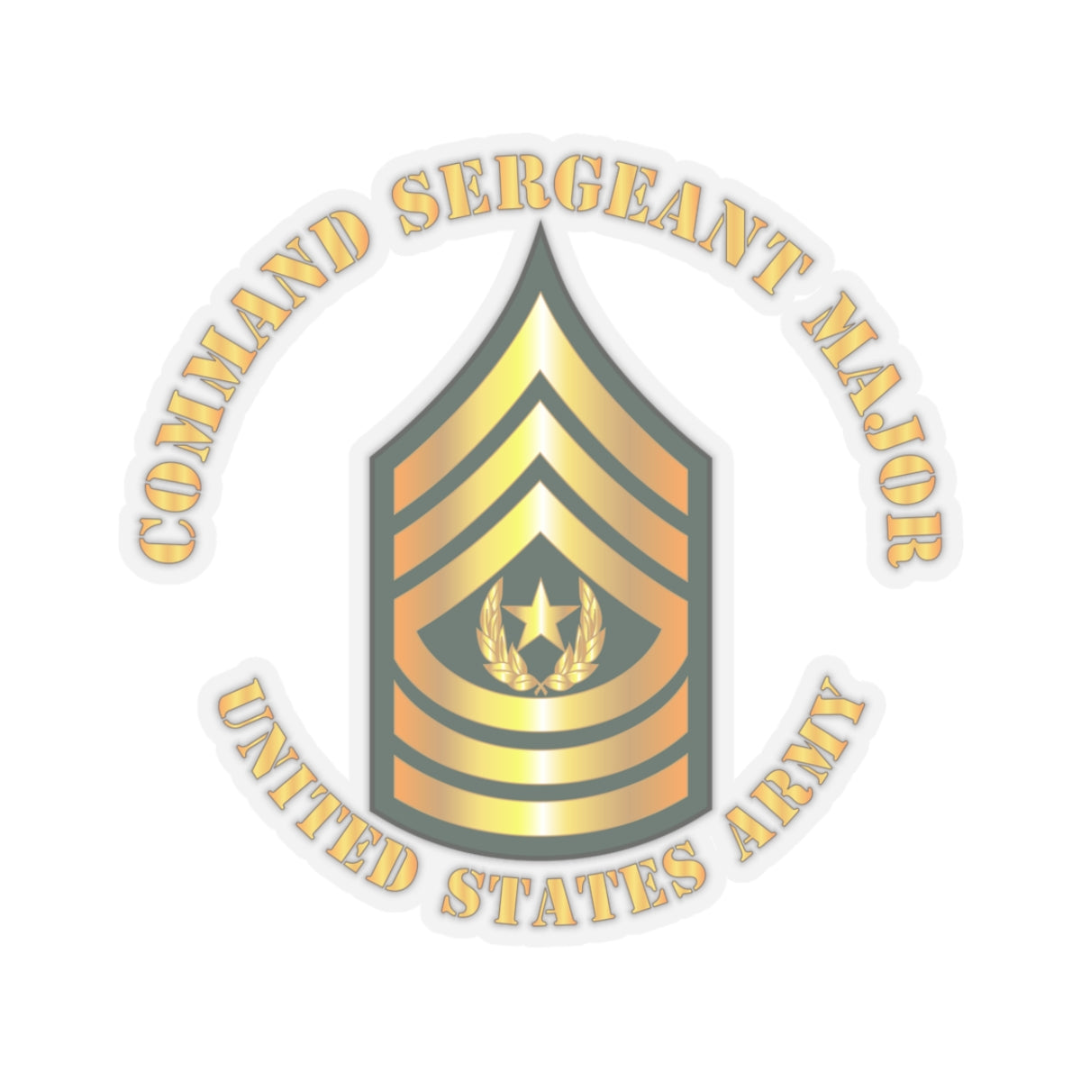 Kiss-Cut Stickers -  Command Sergeant Major - CSM