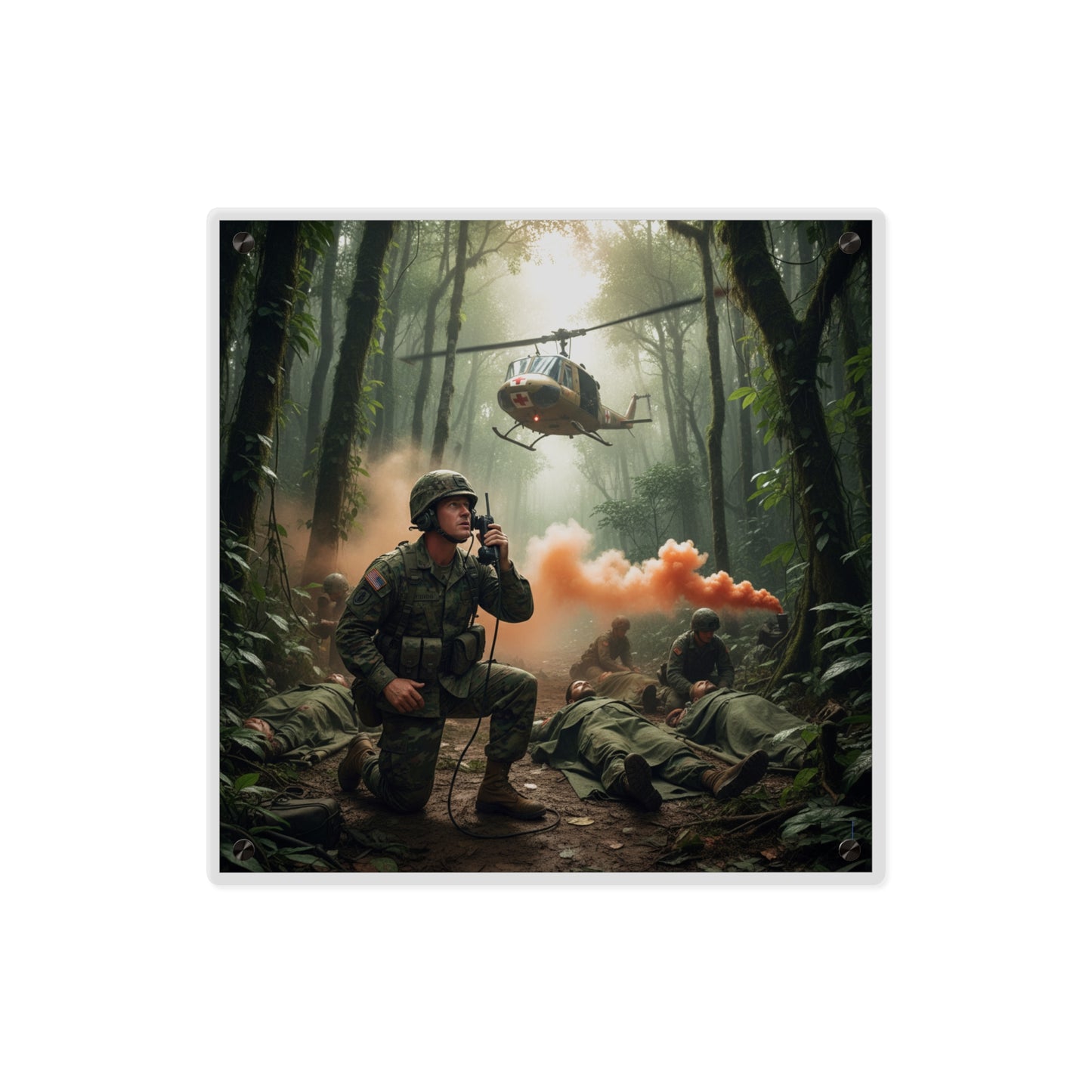 Acrylic Wall Art Panel - Medevac Request - Vietnam