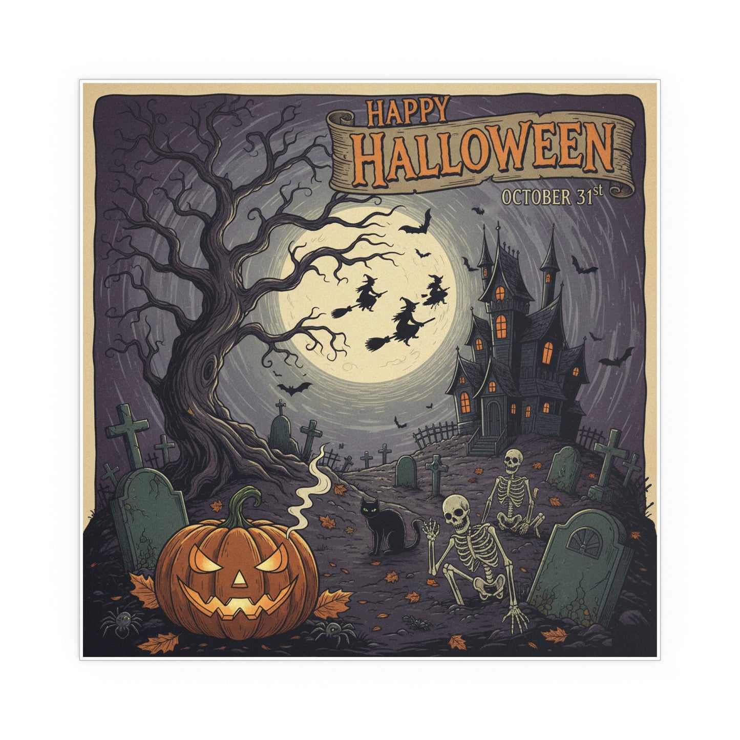 Indoor and Outdoor Silk Posters - Halloween