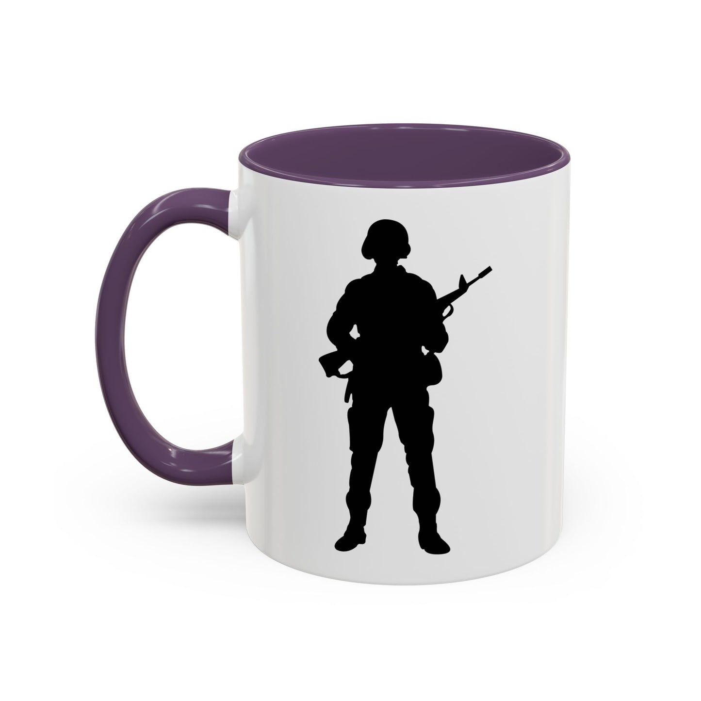 Accent Coffee Mug (11oz & 15oz) - Army - Soldier - Silhouette X 300