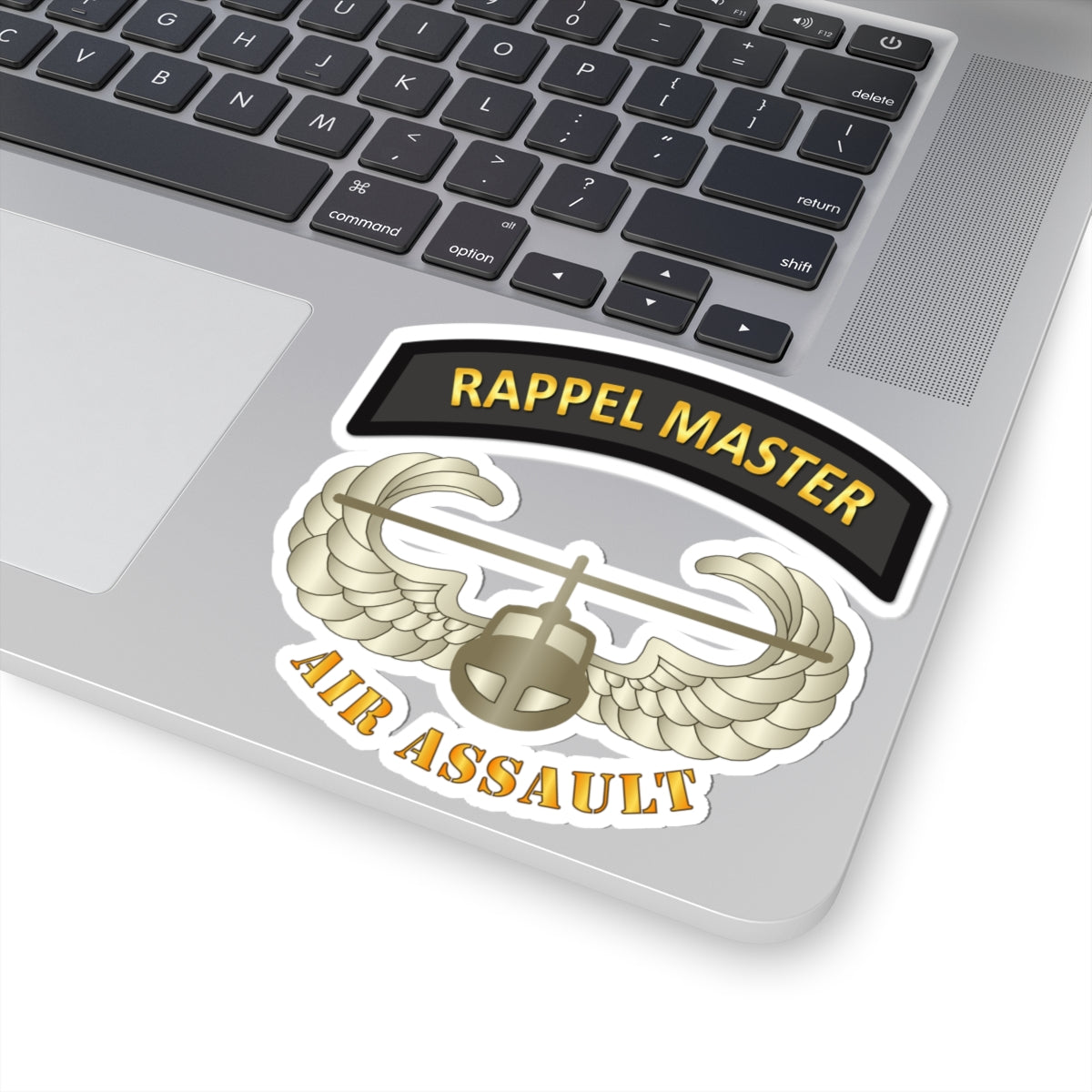 Kiss-Cut Stickers - Rappel Master Tab w Air Assault Badge