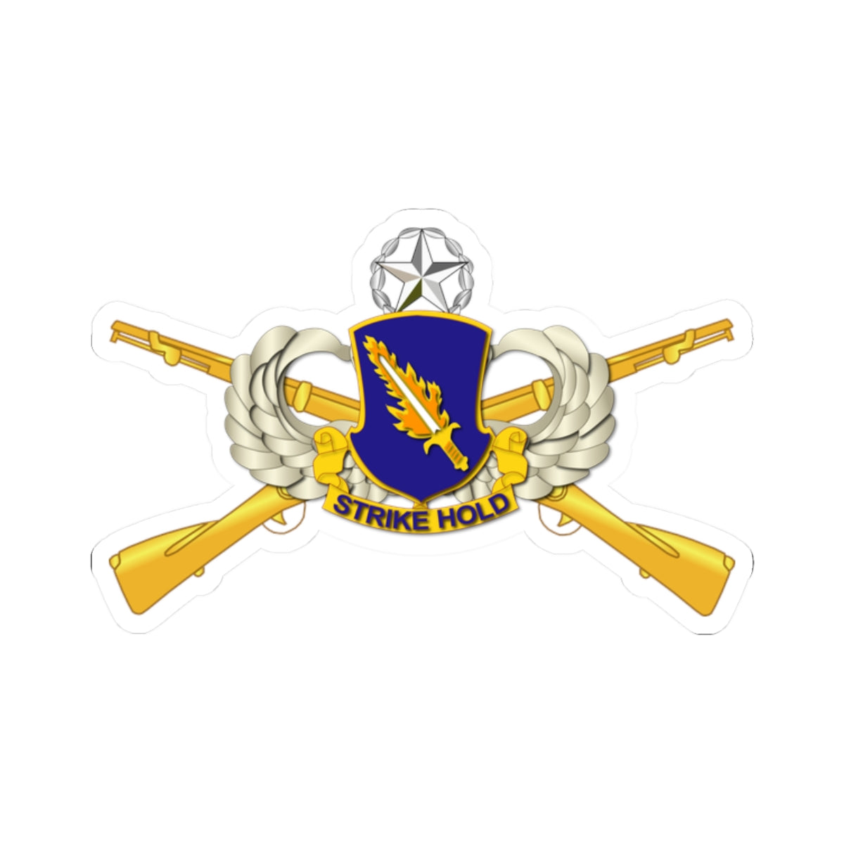 Kiss-Cut Stickers - Airborne Badge - 504th Infantry Regiment w Br - Mstr - No Tx X 300