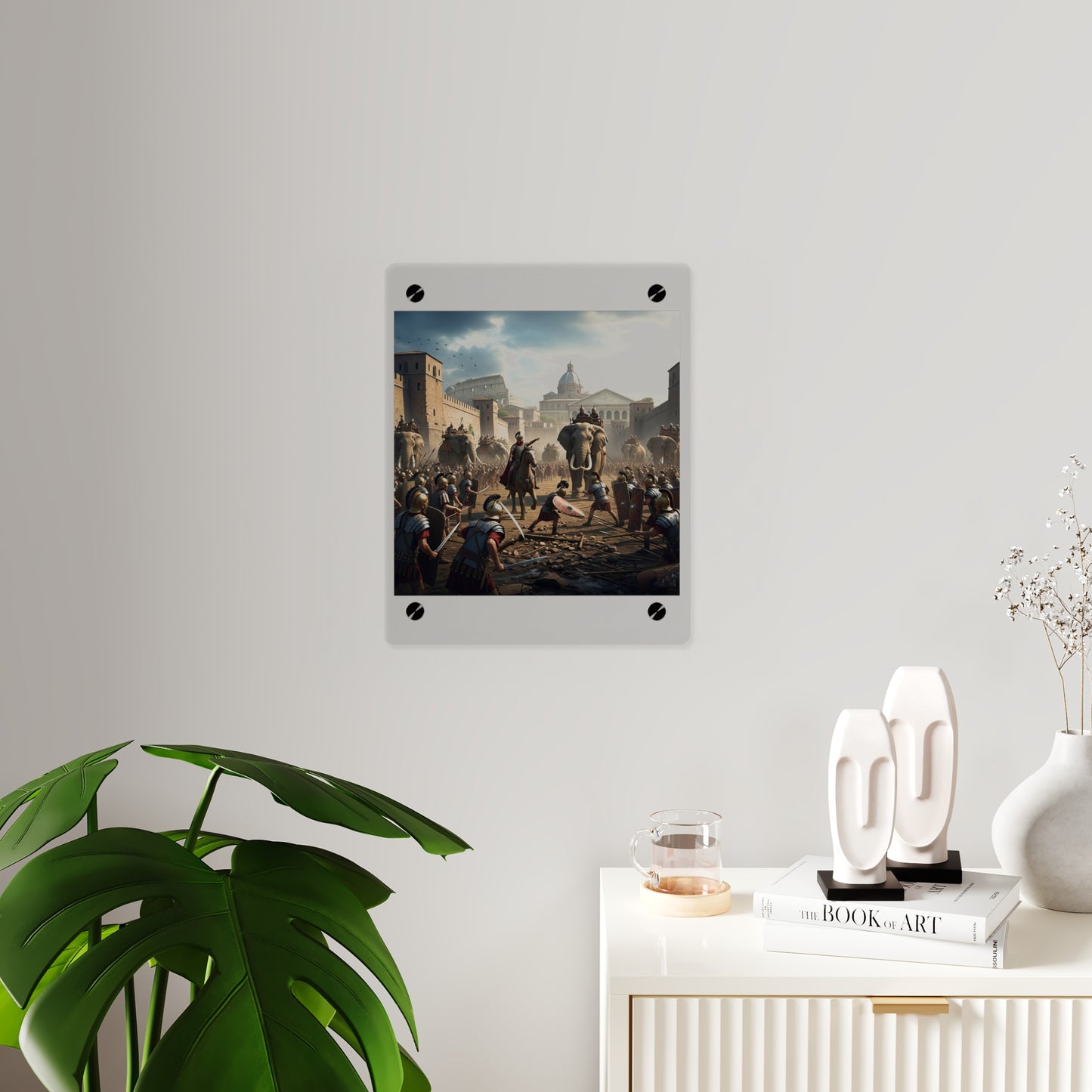 Acrylic Wall Art Panel - Hannibal Battling the Roman Legions as he Enters Rome