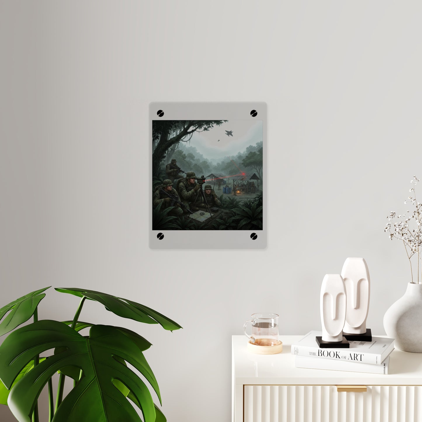 Acrylic Wall Art Panel - SOF Team Hitting a Jungle Drug Lab