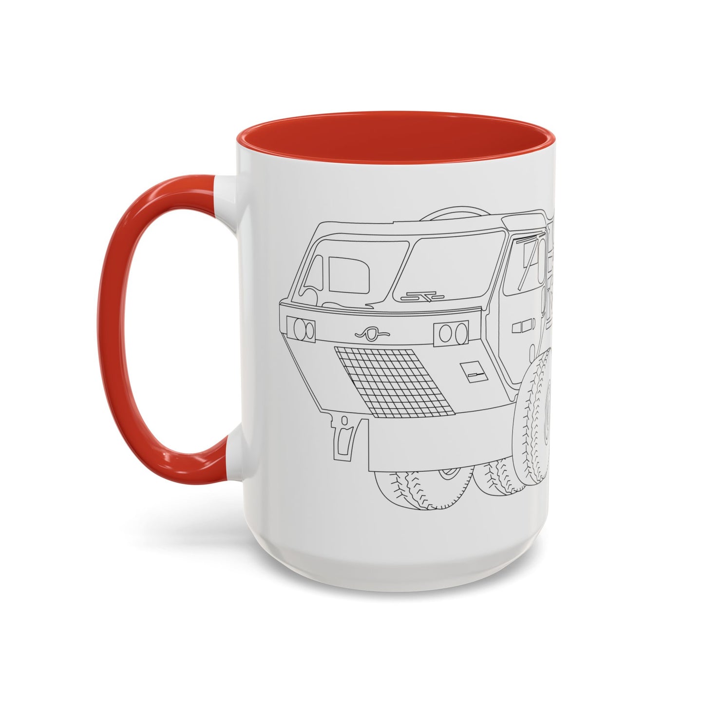 Accent Coffee Mug (11oz & 15oz) - Vehicle - Fuel Truck - Front Left Oblique X 300