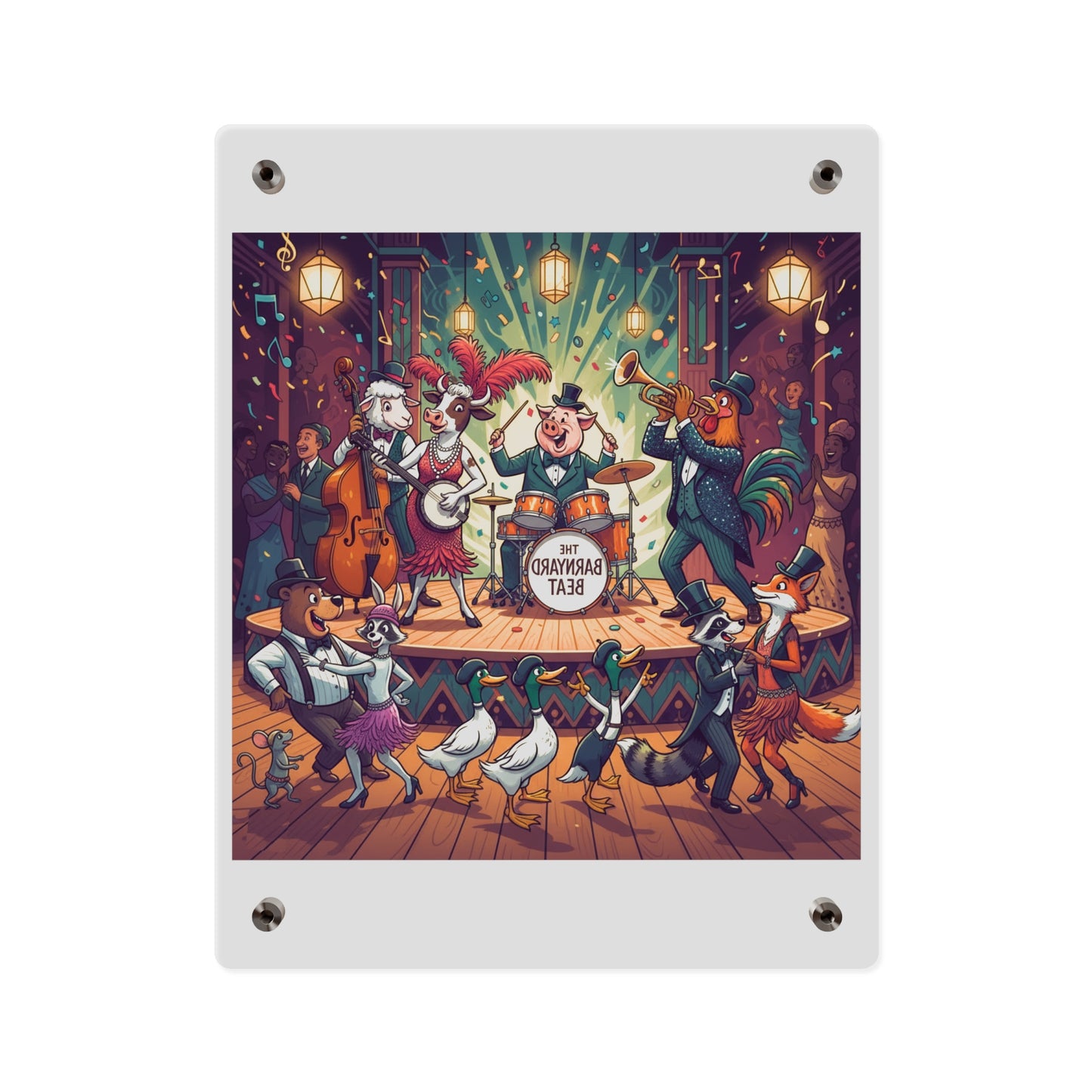 Acrylic Wall Art Panel - Farm Band Dance