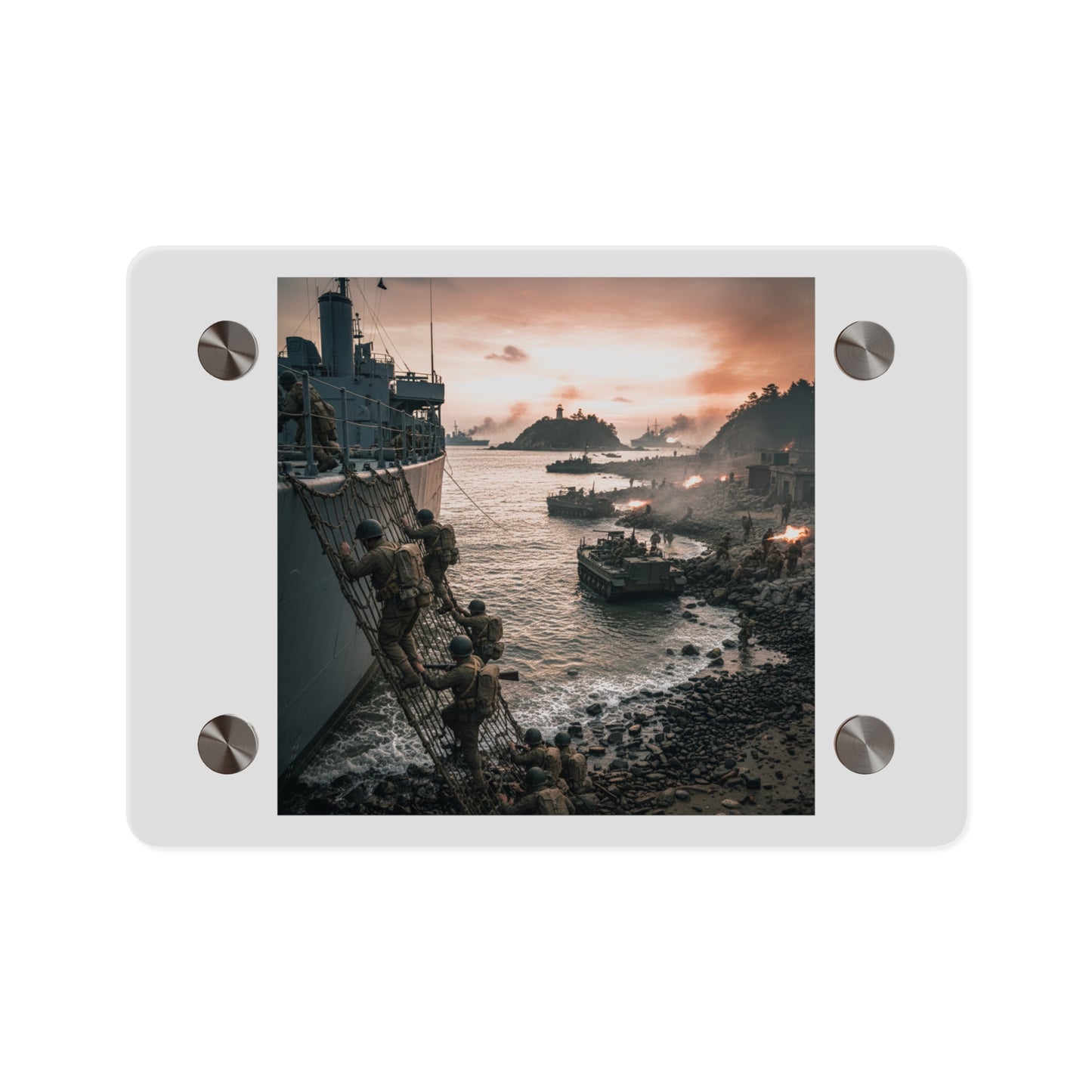 Acrylic Wall Art Panel - Inchon Landing - Korean War