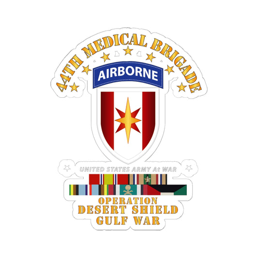 Kiss-Cut Stickers - 44th Medical Brigade - Desert Shield w DS Svc