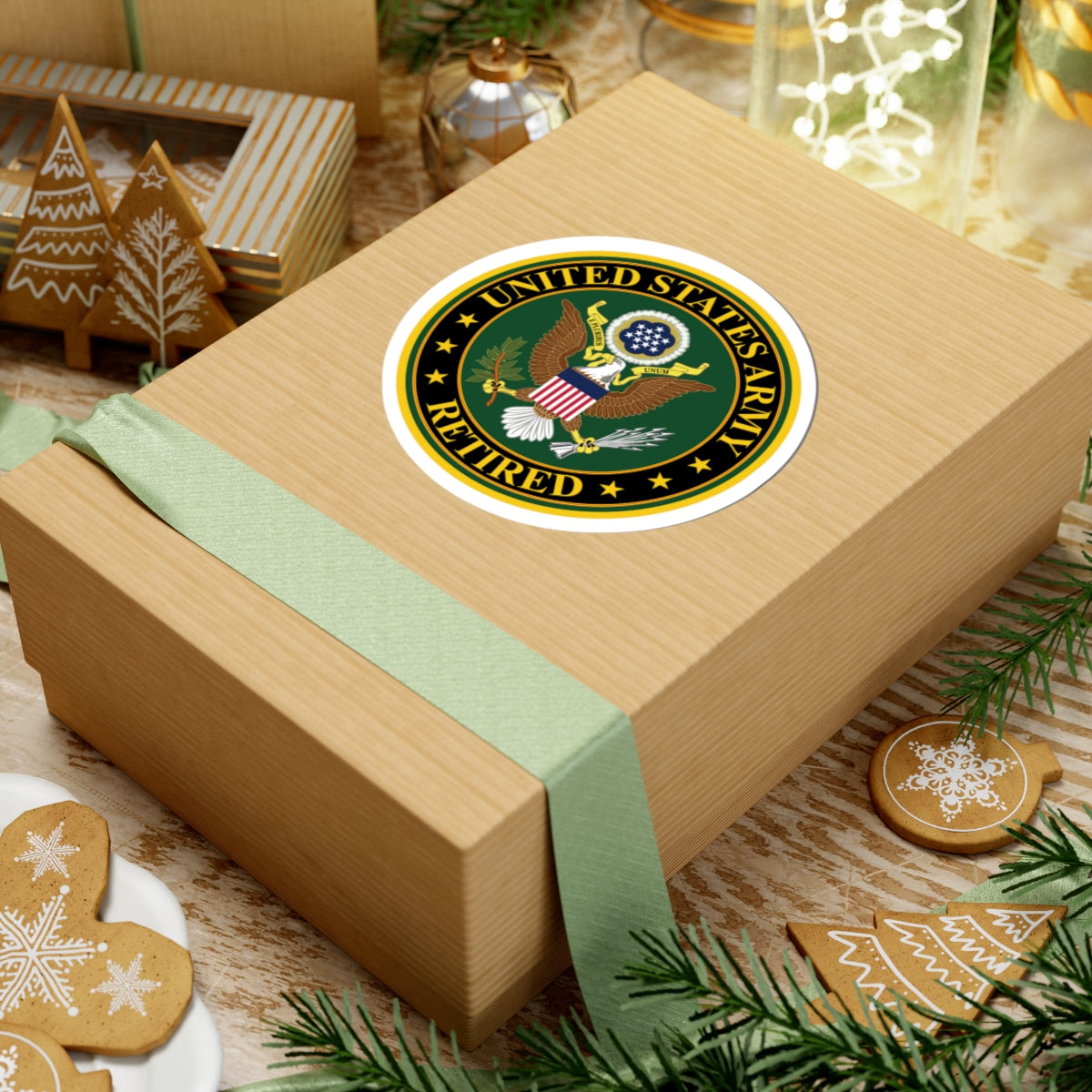 Kiss-Cut Stickers - US Army Retired