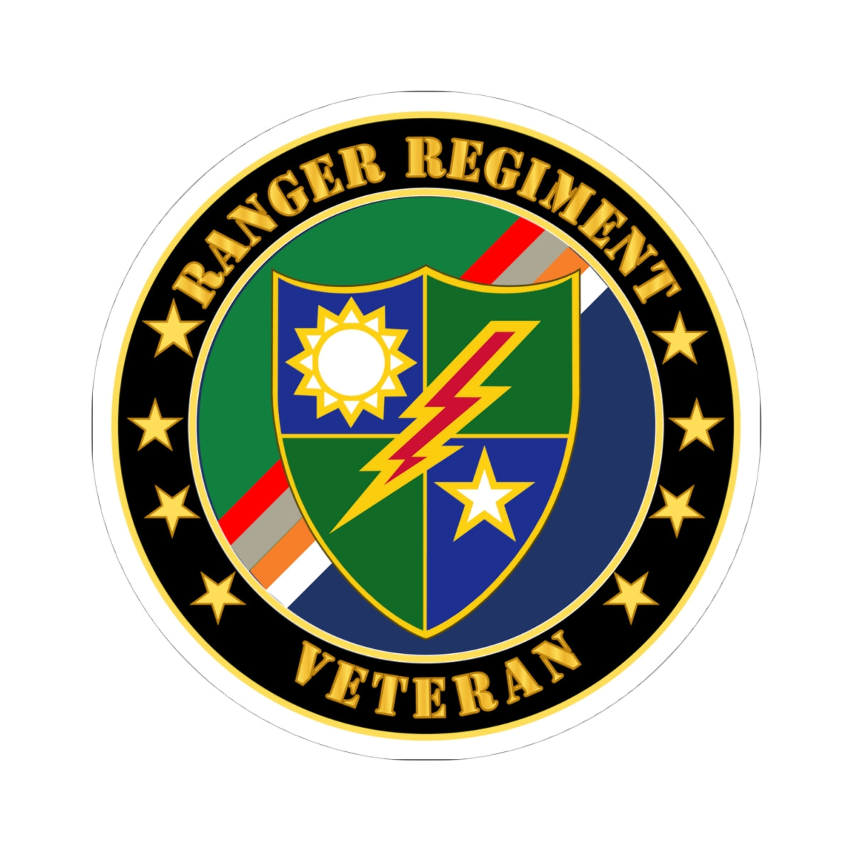 Kiss-Cut Stickers - Ranger Regiment Veteran - DUI