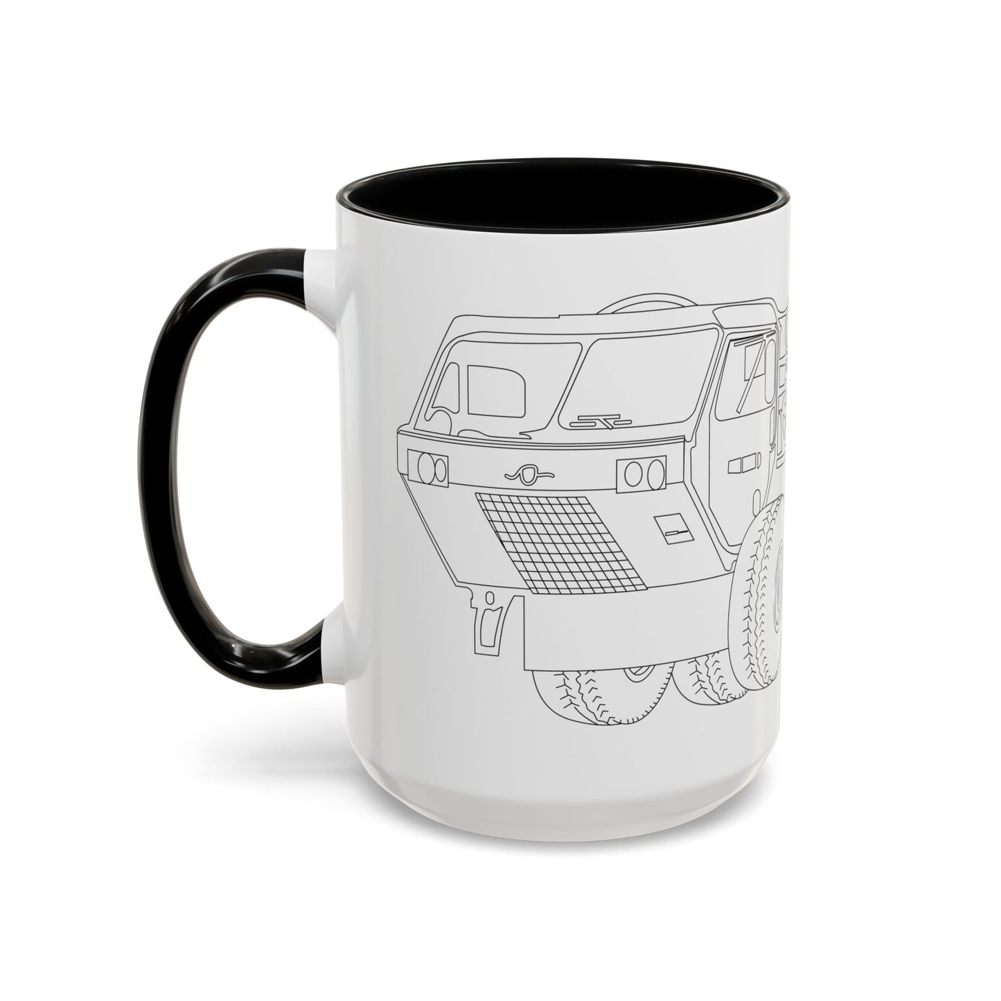 Accent Coffee Mug (11oz & 15oz) - Vehicle - Fuel Truck - Front Left Oblique X 300
