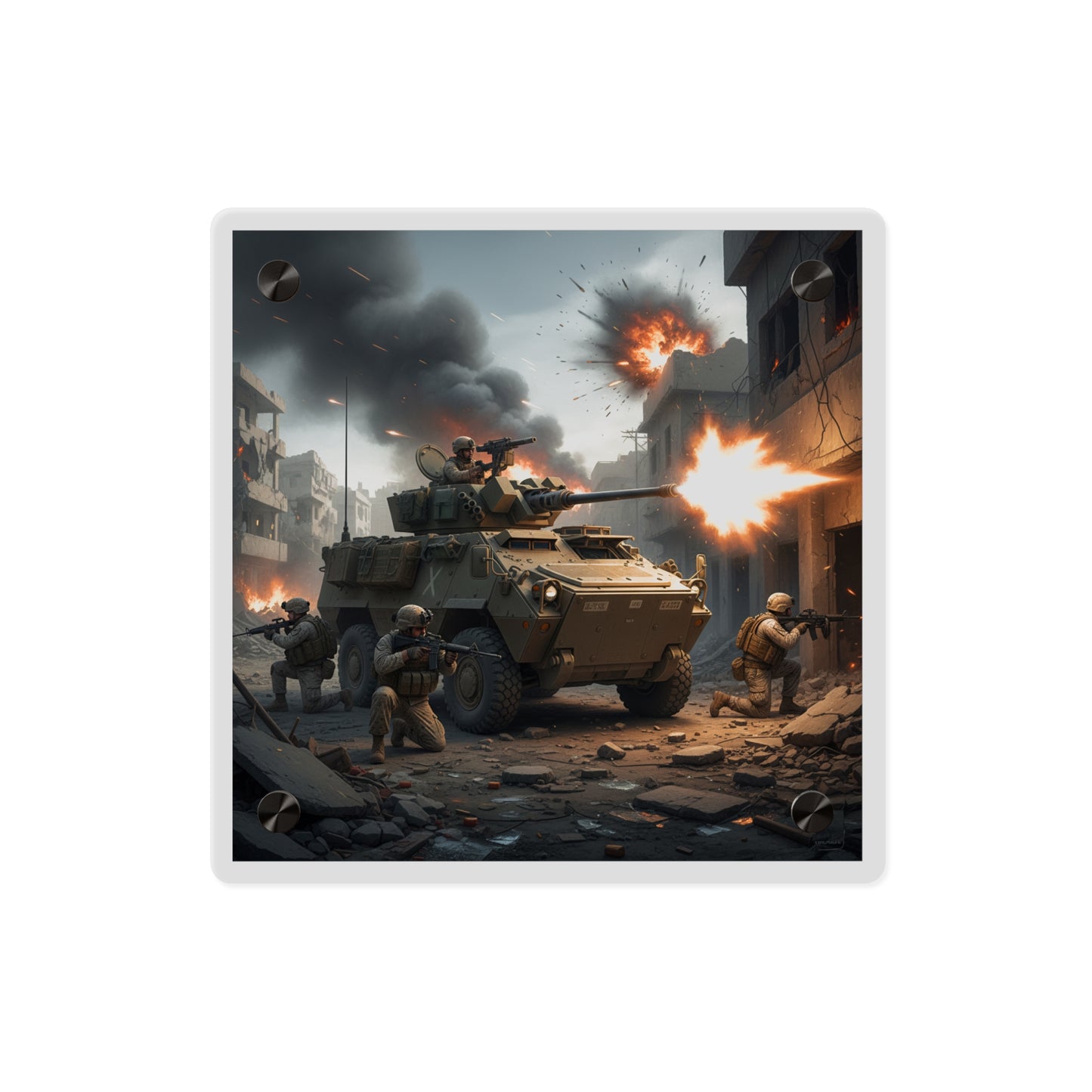Acrylic Wall Art Panel - Marine LAV in support of the 2nd Battle of Fallujah