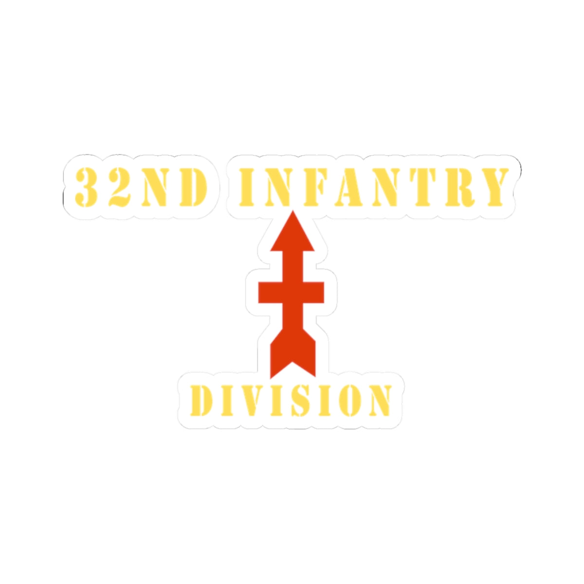 Kiss-Cut Stickers - Army - 32nd Infantry Division X 300