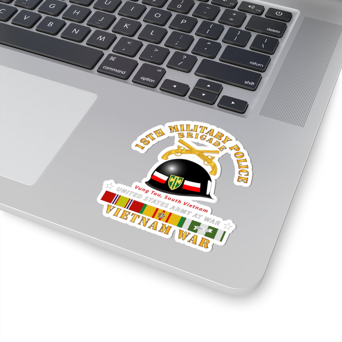 Kiss-Cut Stickers - 18th MP Brigade - Helmet - Vietnam w SVCV1