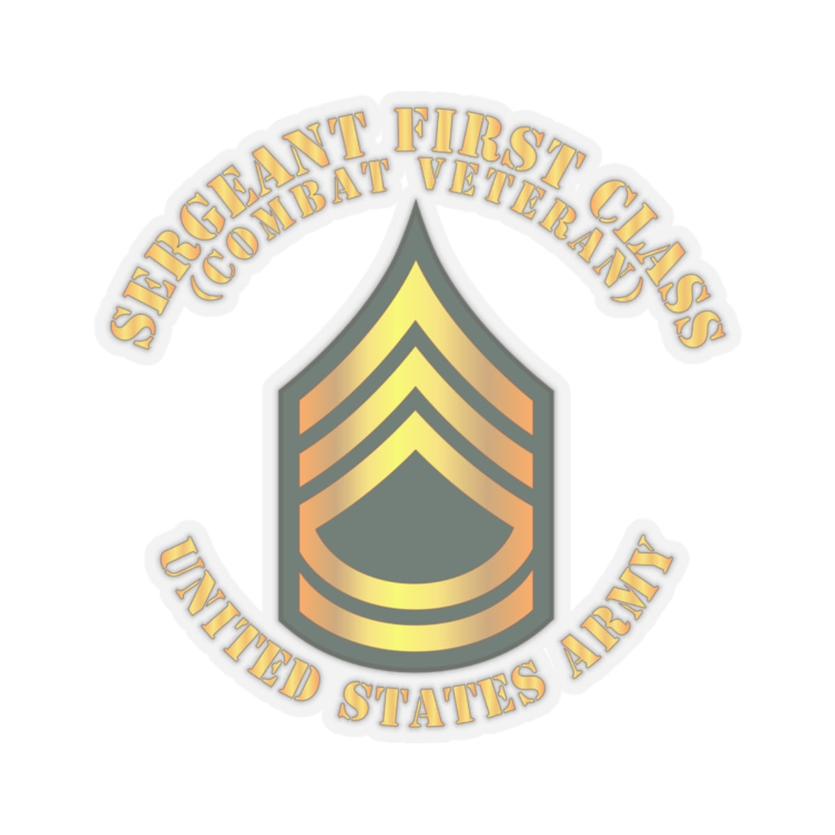 Kiss-Cut Stickers - Sergeant First Class - SFC - Combat Veteran