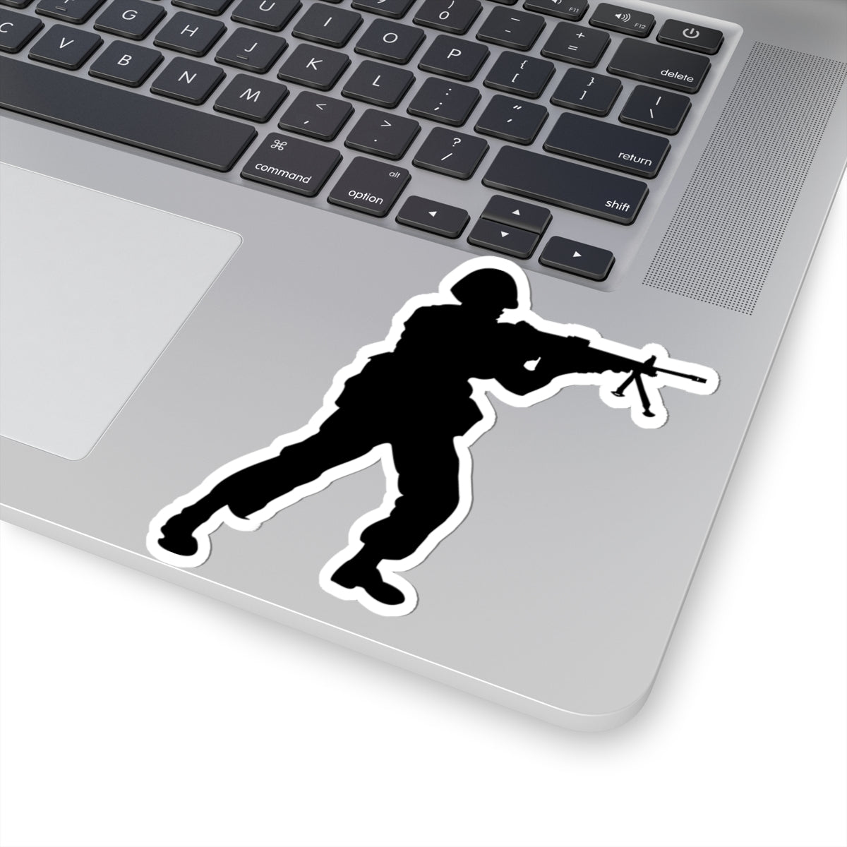 Kiss-Cut Stickers - Army - Soldier - MG Assault - Silhouette X 300