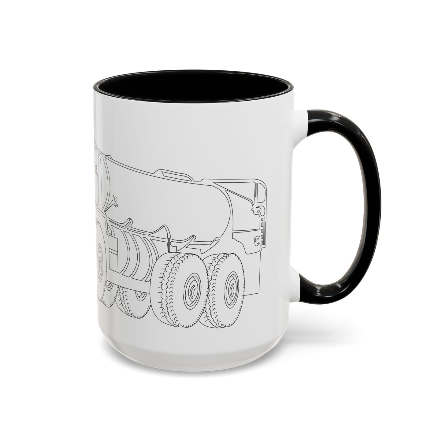 Accent Coffee Mug (11oz & 15oz) - Vehicle - Fuel Truck - Front Left Oblique X 300