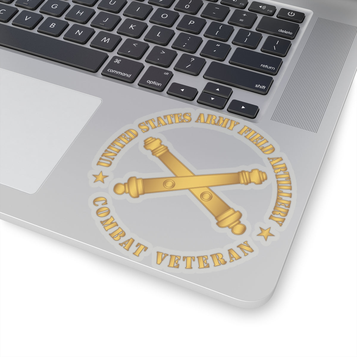 Kiss-Cut Stickers - US Army Field Artillery Combat Veteran w Branch wo Txt