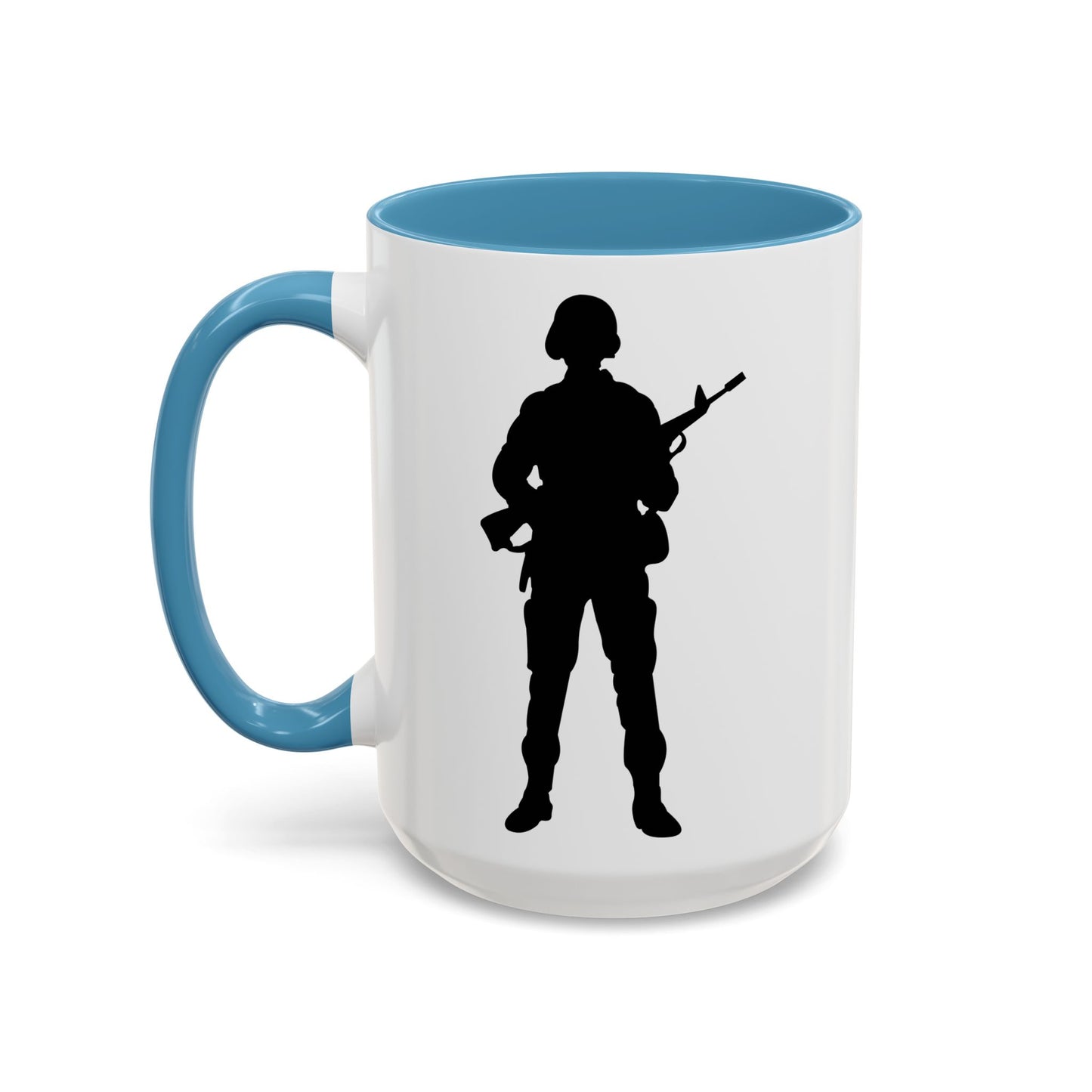 Accent Coffee Mug (11oz & 15oz) - Army - Soldier - Silhouette X 300