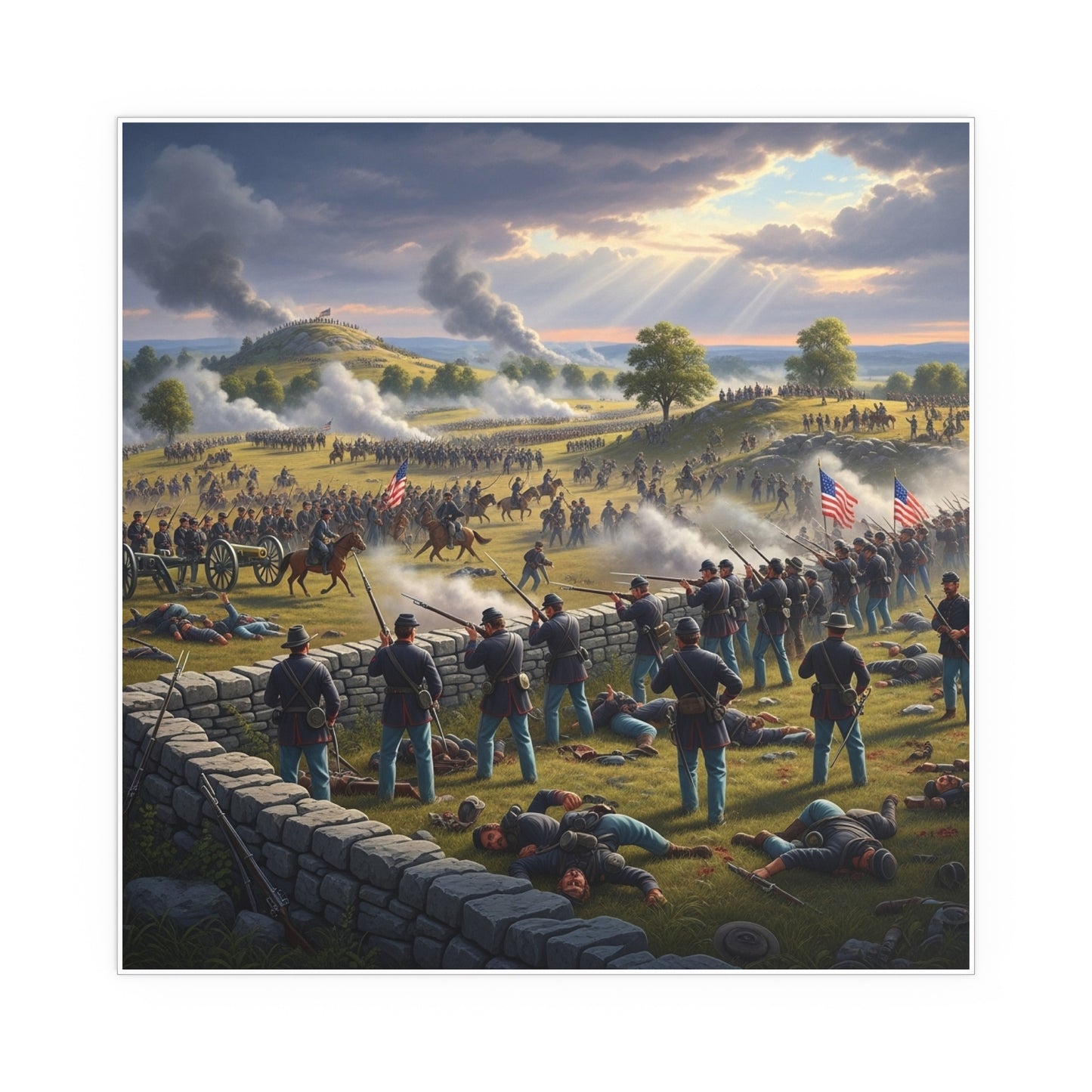 Indoor and Outdoor Silk Posters - Battle of Gettysburg