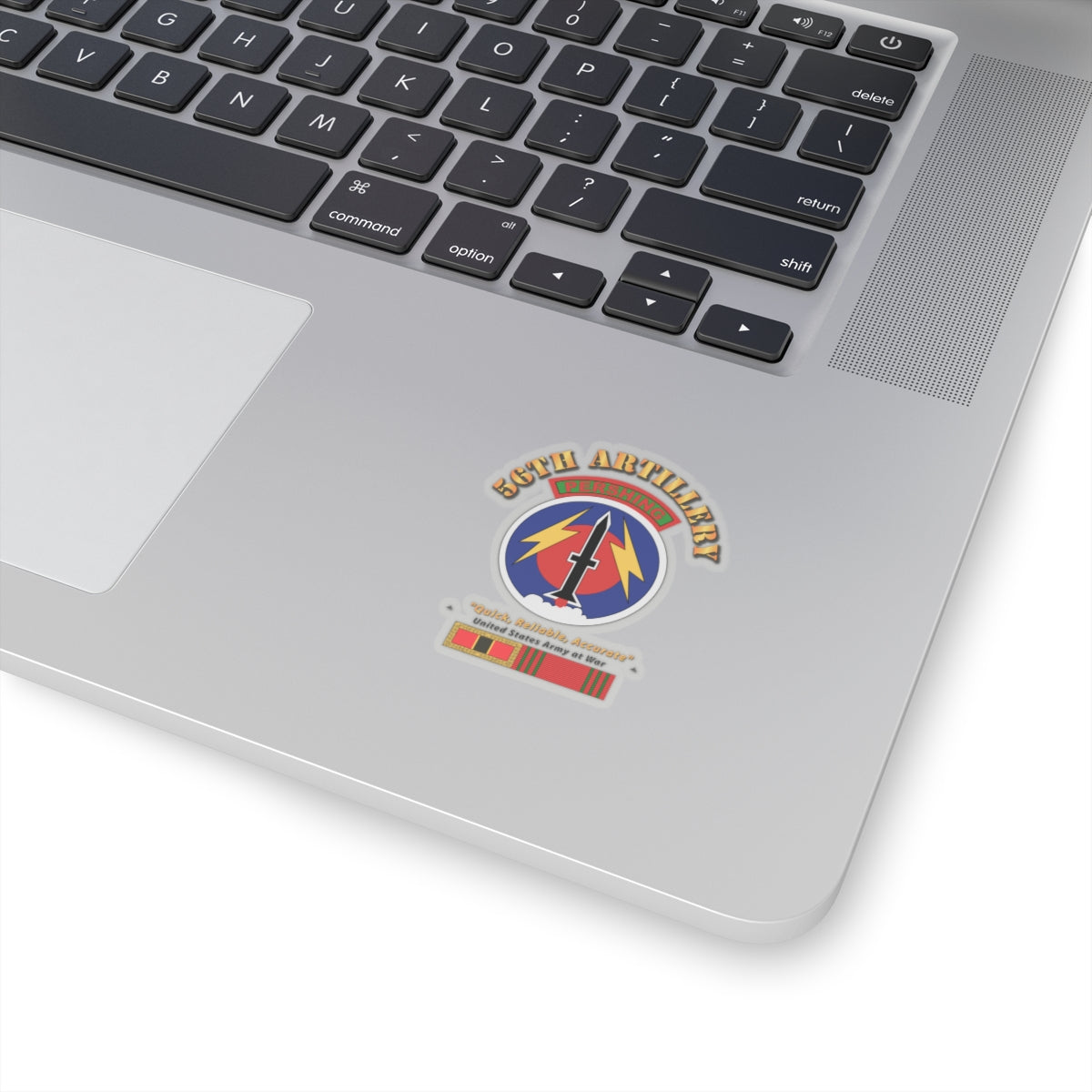 Kiss-Cut Stickers - 56th Artillery - Pershing w Svc Medals