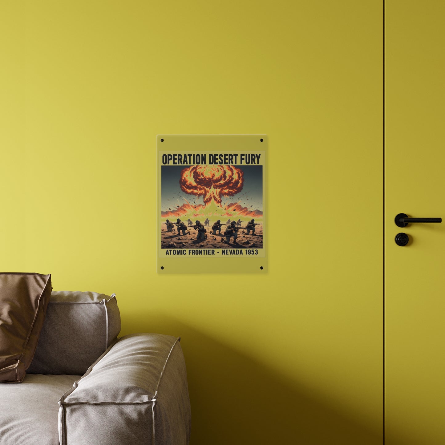 Acrylic Wall Art Panel - Atomic Testing in Nevada Desert Operation Fury