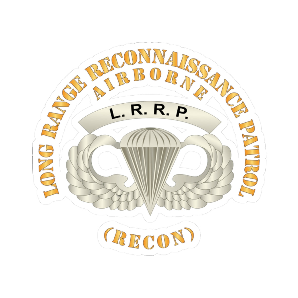 Kiss-Cut Stickers - SOF - Airborne Badge - LRRP