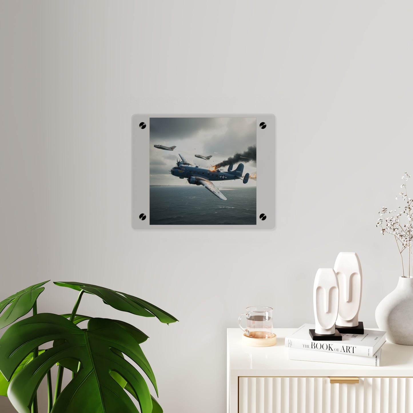 Acrylic Wall Art Panel - April 8, 1950, Baltic Sea - Latvia Soviet fighters shot down a U.S. Navy PB4Y-2 - Liberator - Cold War