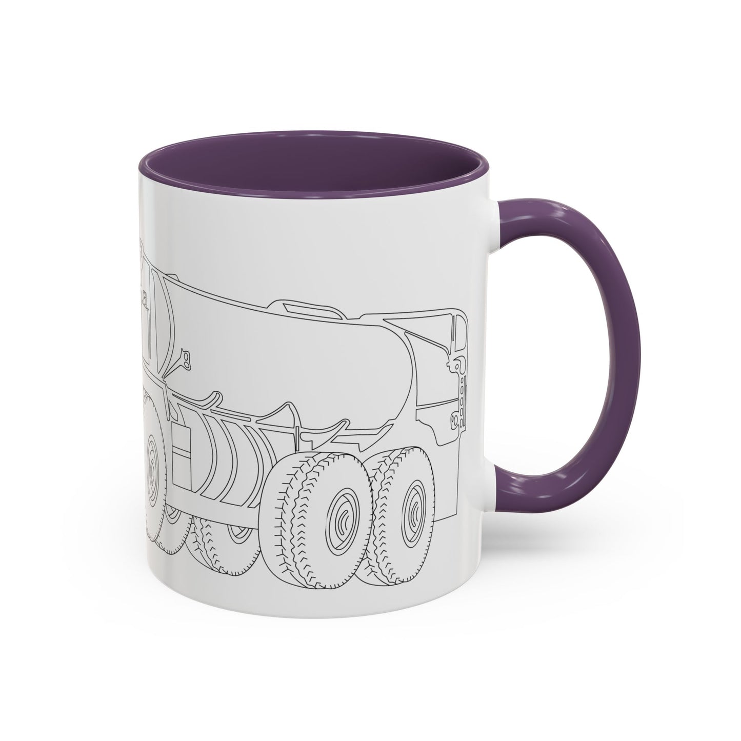Accent Coffee Mug (11oz & 15oz) - Vehicle - Fuel Truck - Front Left Oblique X 300