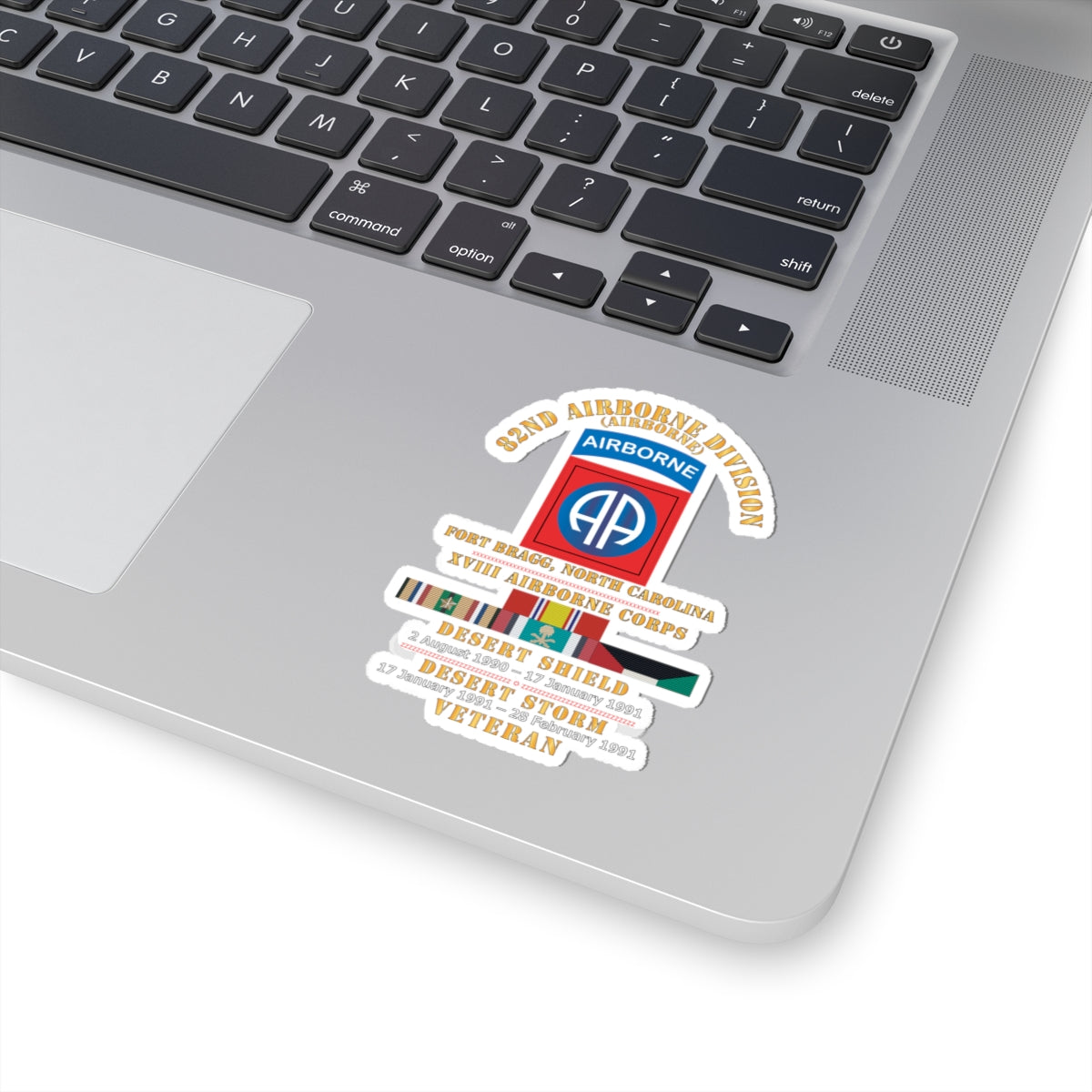 Kiss-Cut Stickers - 82nd Airborne Division - XVIII Airborne Corps - Desert Storm, Desert Shield Veteran - RVS X 300