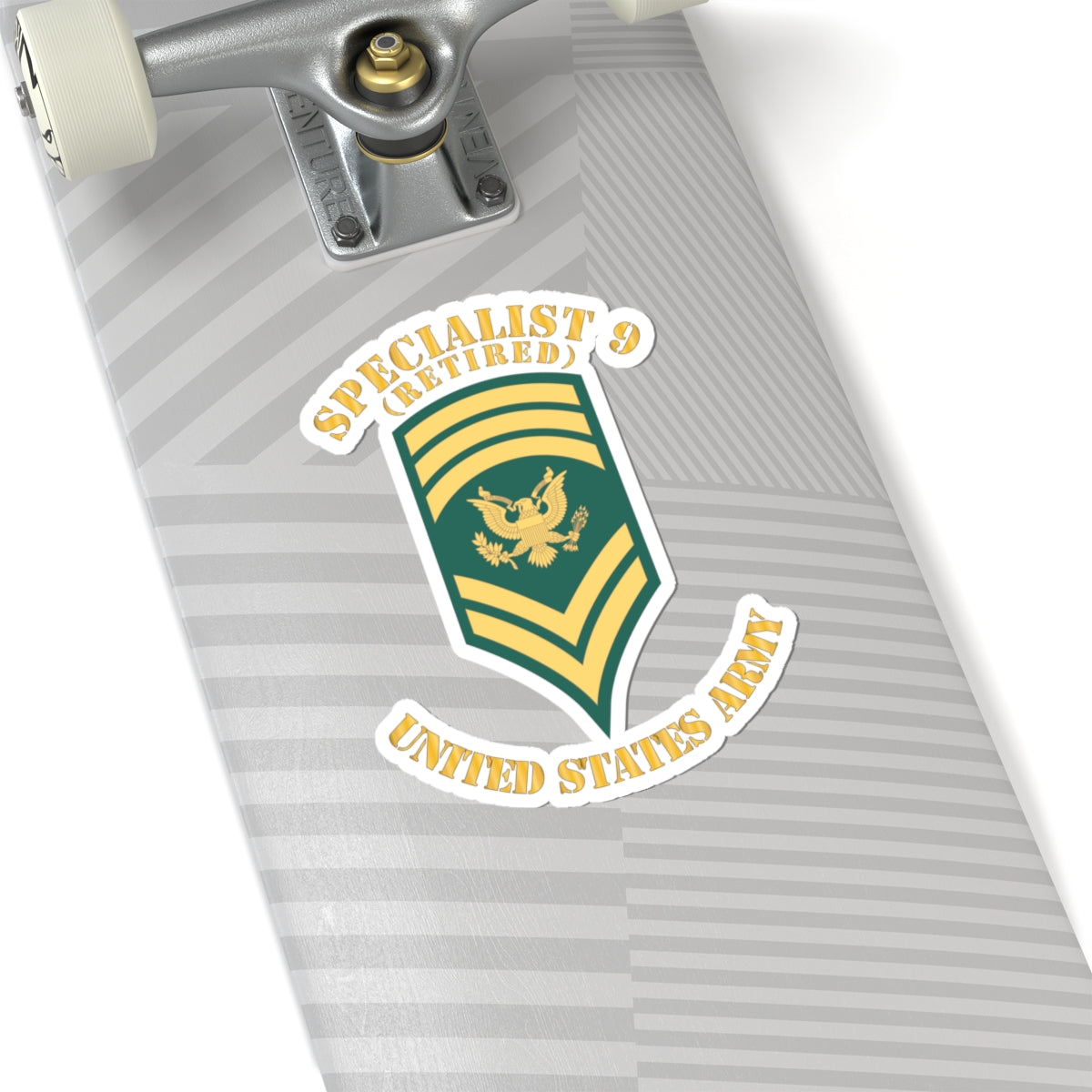 Kiss-Cut Stickers Army - Army - Enlisted - SPEC 9 - Specialist 9  - Std - Retired X 300