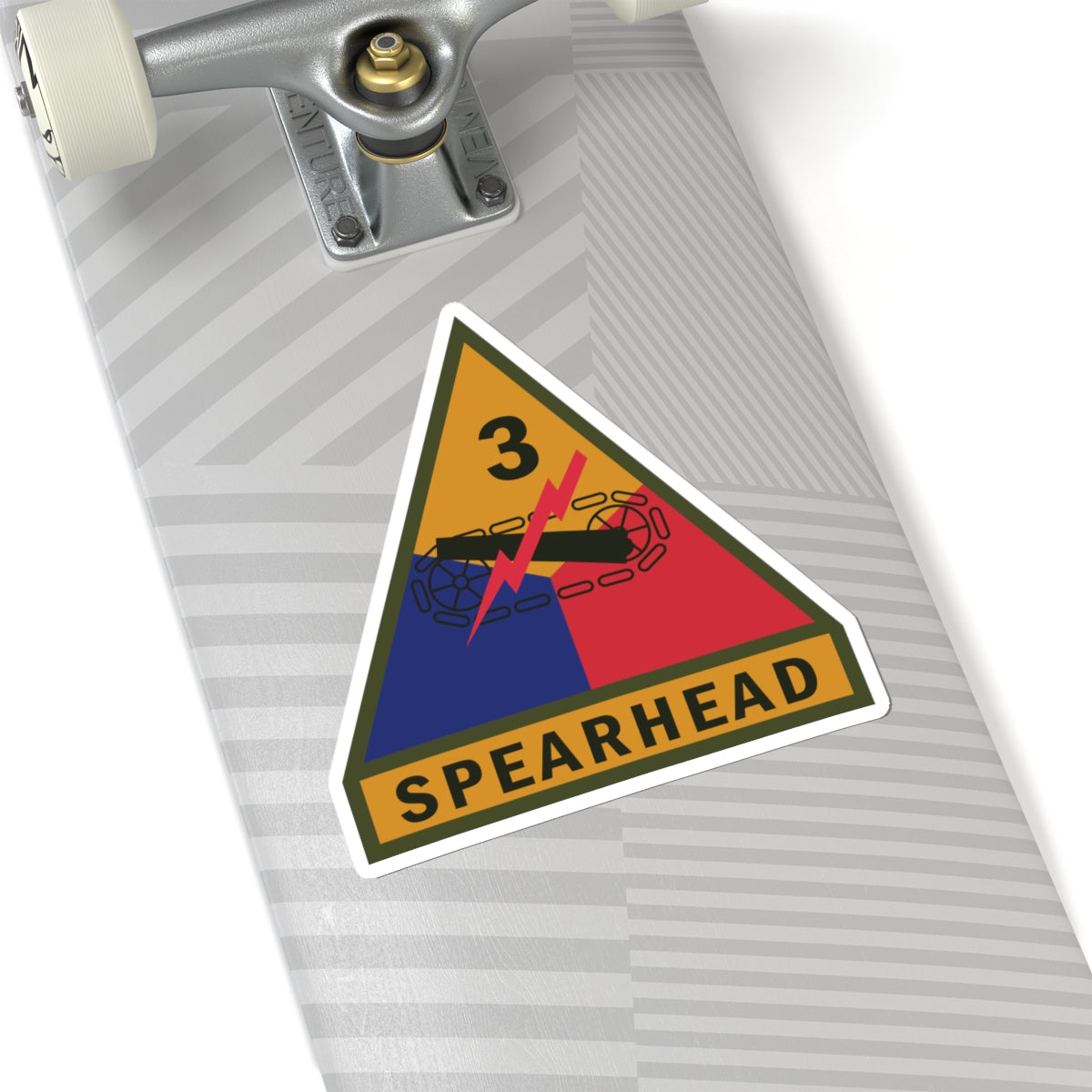 Kiss-Cut Stickers - SSI - 3rd Armored Division w Name Tape X 300