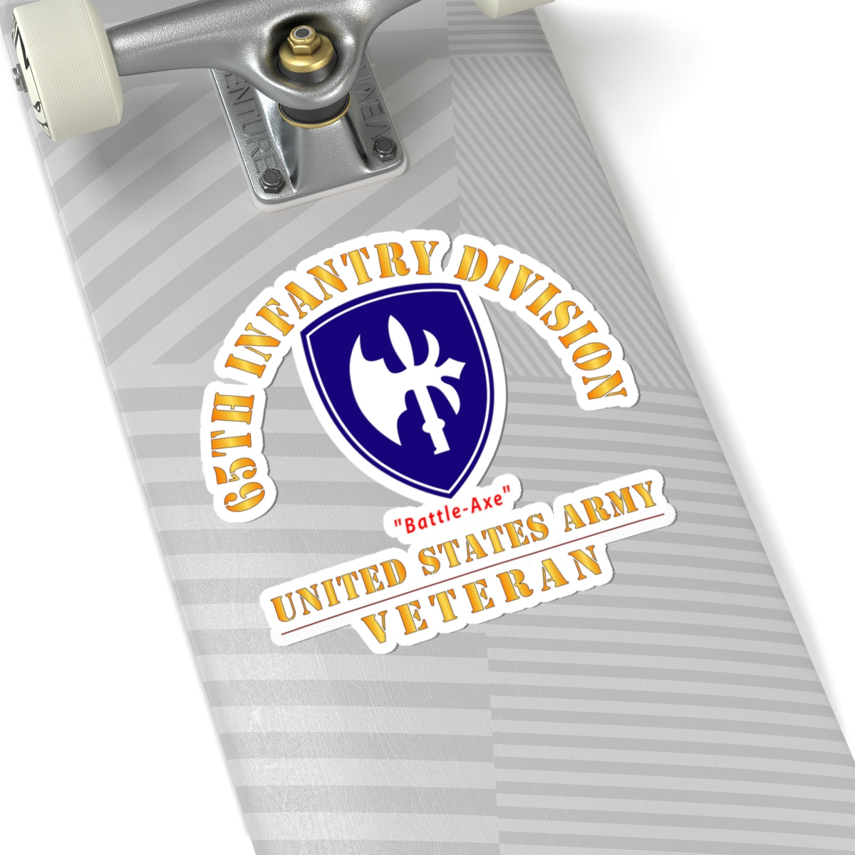 Kiss-Cut Stickers - Army - SSI - 65th Infantry Division - Battle-Axe - US Army Veteran X 300