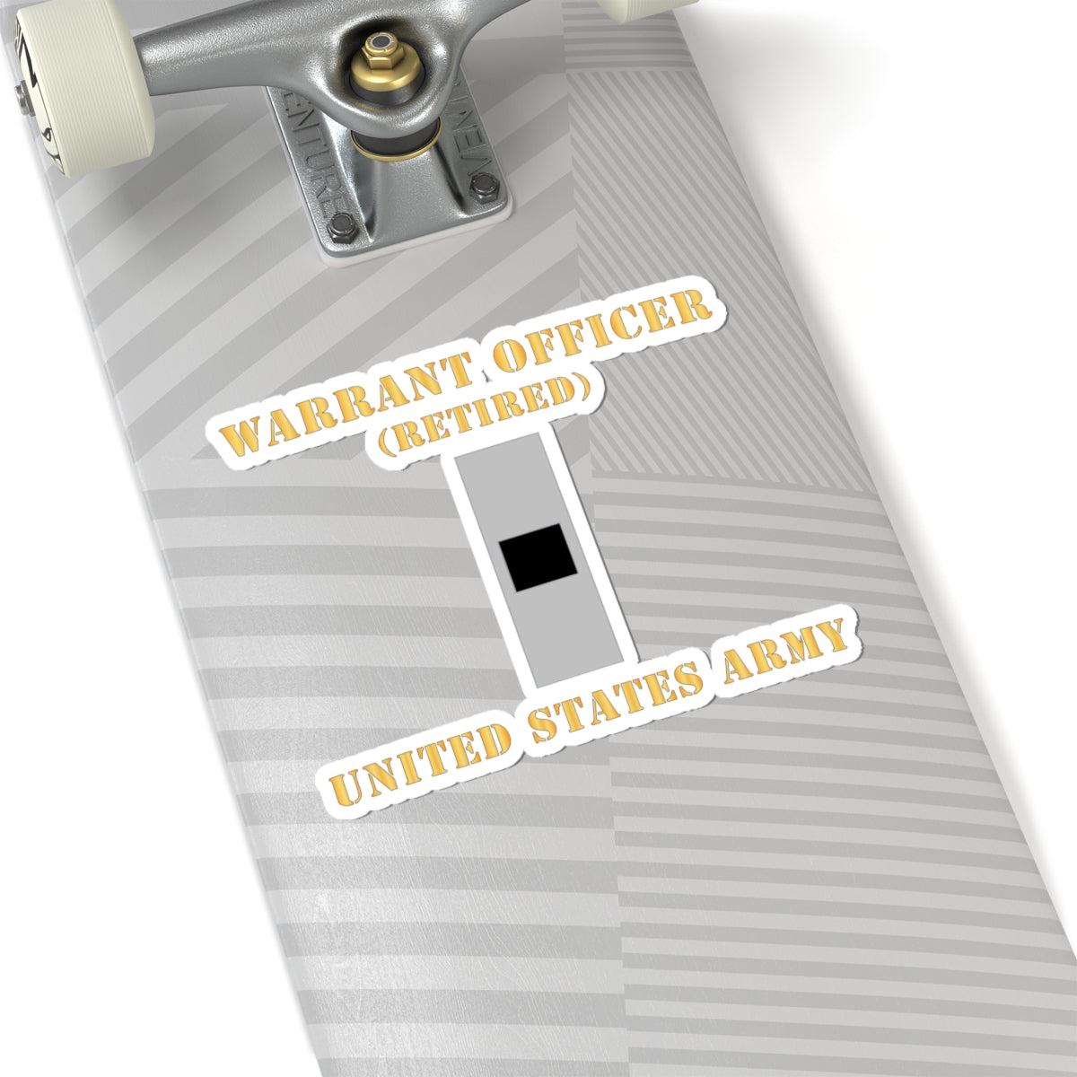 Kiss-Cut Stickers - Army - Warrant Officer - W01 - Retired - Flat X 300