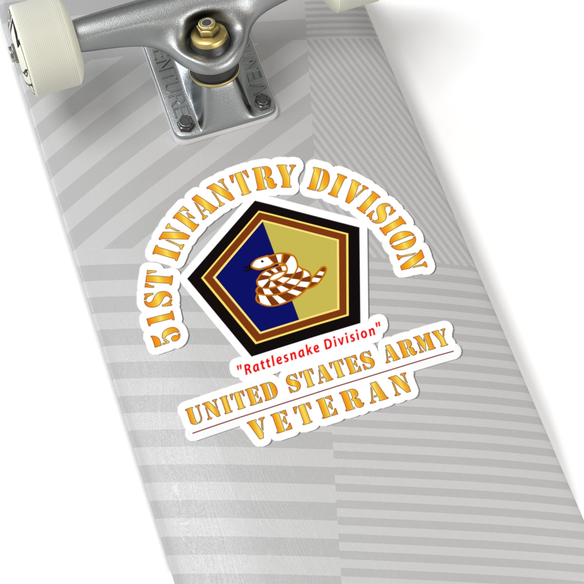 Kiss-Cut Stickers - Army - SSI - 51st Infantry Division - Rattlesnake Division - US Army Veteran X 300