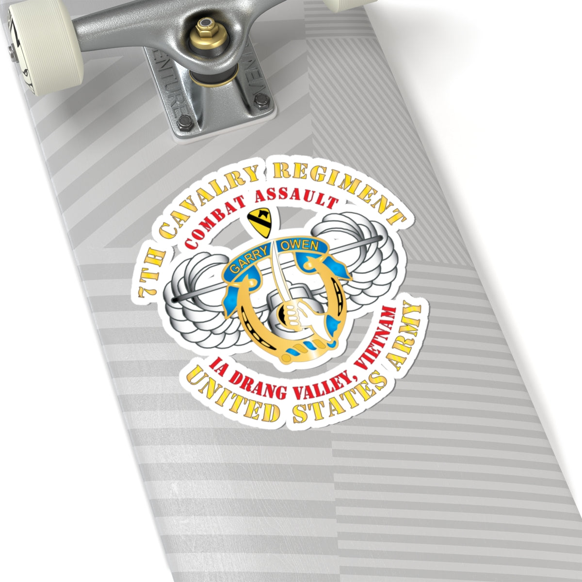 Kiss-Cut Stickers - Army - Air Assault - 7th Cav - IA Drang X300