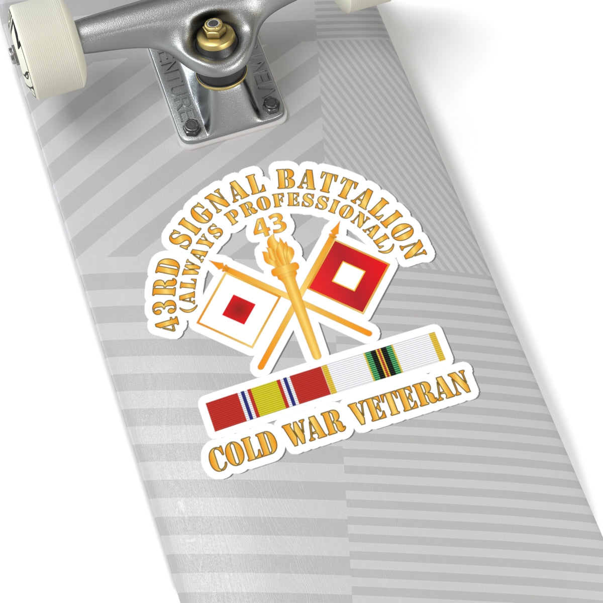 Kiss - Cut Stickers - Army - 43rd Signal Battalion - Cold War Veteran w COLD SVC X 300