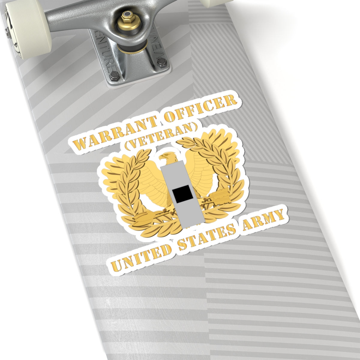 Kiss-Cut Stickers - Army - Warrant Officer - W01 - Veteran - Flat - Eagle and Bar X 300