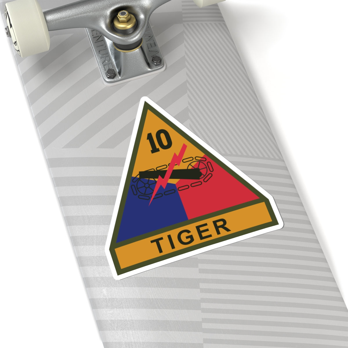 Kiss-Cut Stickers - SSI - 10th Armored Division w Name Tape X 300
