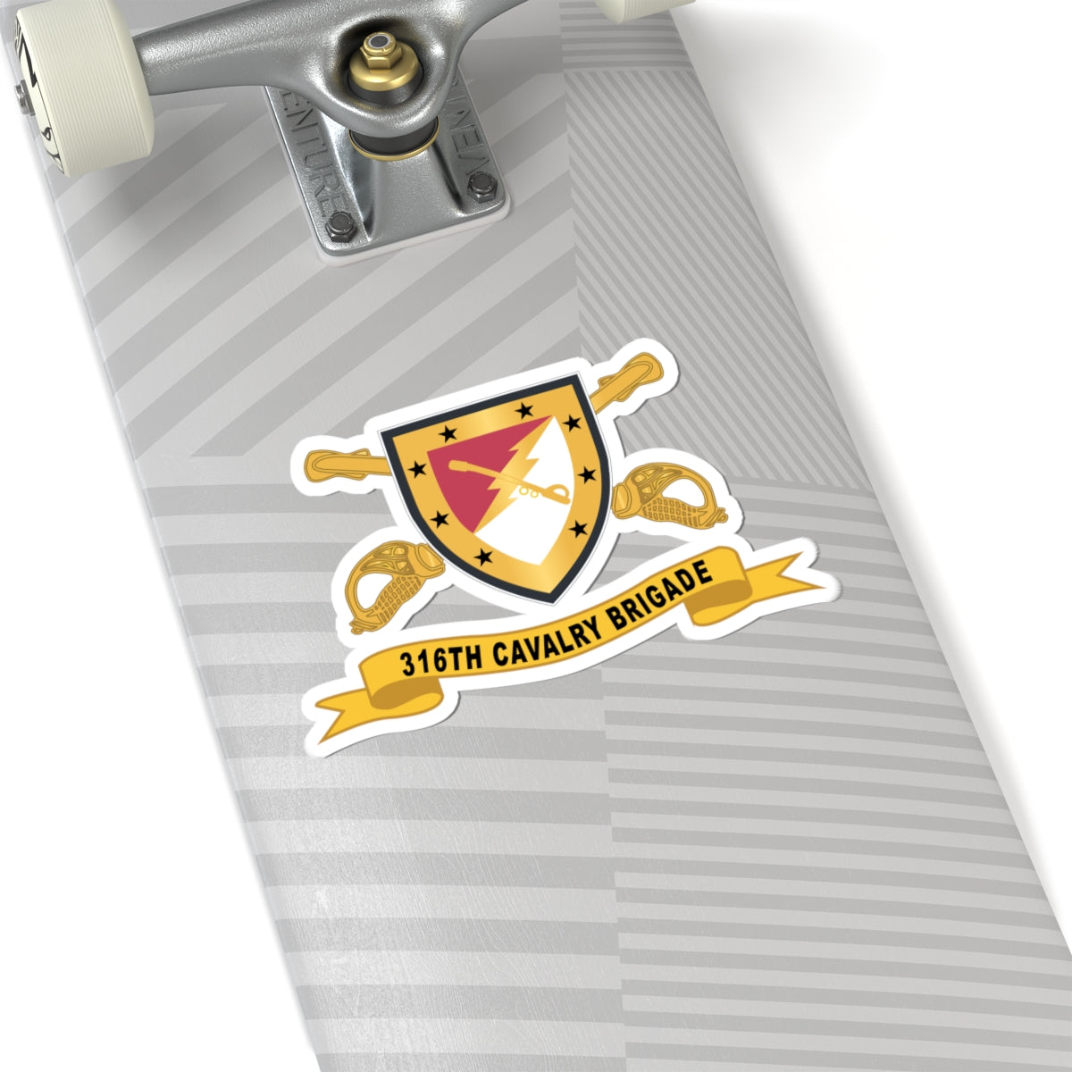 Kiss-Cut Stickers - Army  - 316th Cavalry Brigade - SSI w Br - Ribbon X 300