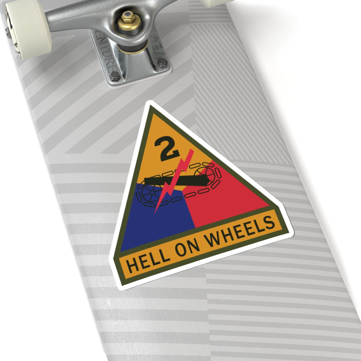 Kiss-Cut Stickers - SSI - 2nd Armored Division w Name Tape X 300