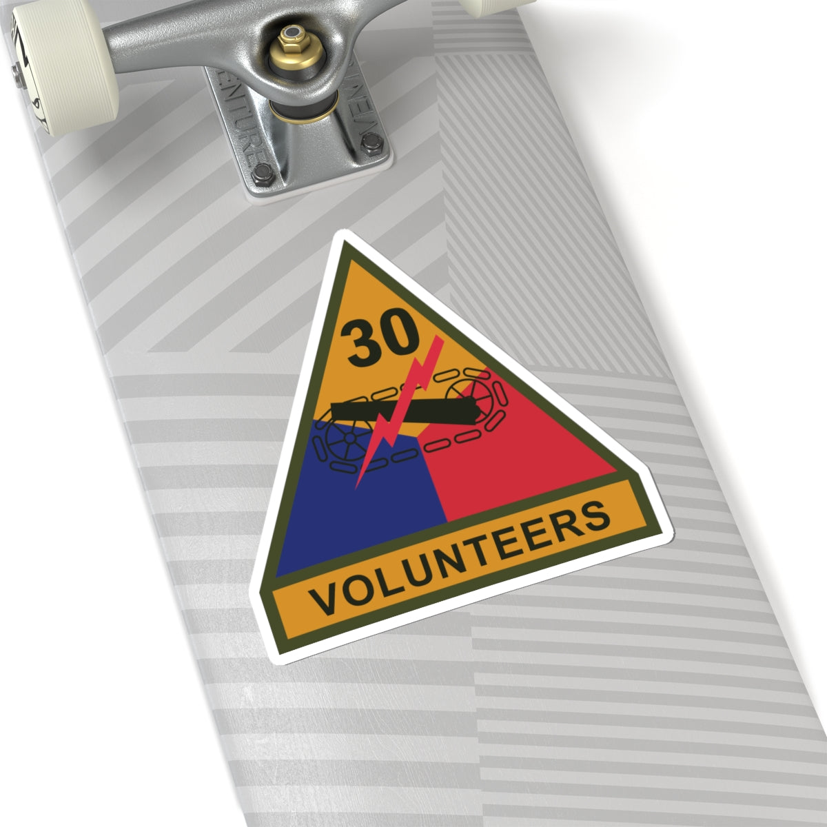 Kiss-Cut Stickers - SSI - 30th Armored Division w Name Tape X 300