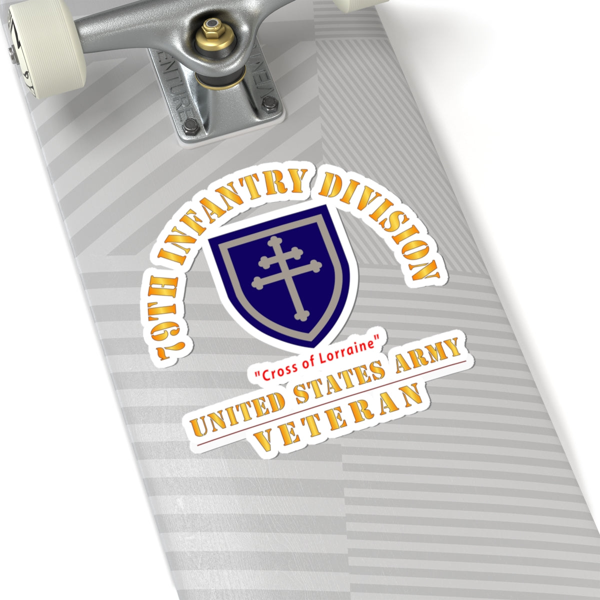 Kiss-Cut Stickers - Army - SSI - 79th Infantry Division - Cross of Lorraine - US Army Veteran X 300