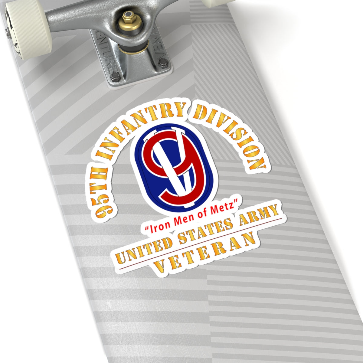 Kiss-Cut Stickers - Army - SSI - 95th Infantry Division - Iron Men of Metz - US Army Veteran X 300