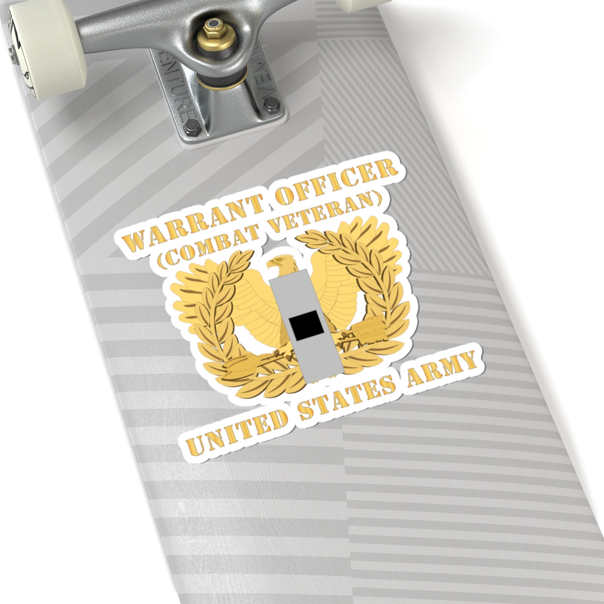 Kiss-Cut Stickers - Army - Warrant Officer - W01 - Combat Veteran - Flat - Eagle and Bar X 300