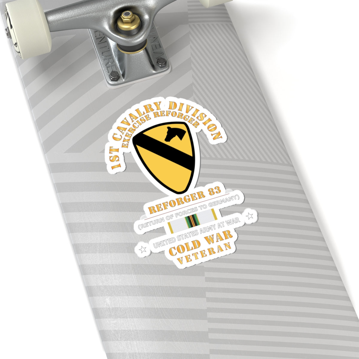 Kiss - Cut Stickers - Army - 1st Cavalry Division - SSI -Reforger 83 - COLD WAR Veteran w SVC X 300