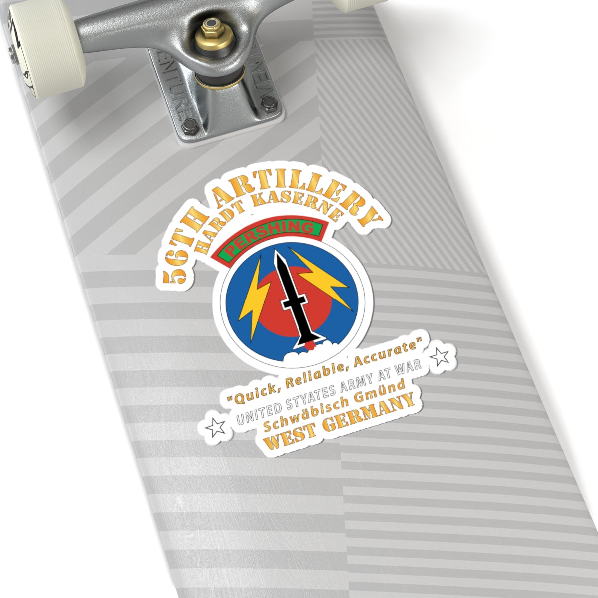 Kiss - Cut Stickers - Army - 56th Artillery Command - Pershing - Hardt Kaserne X 300